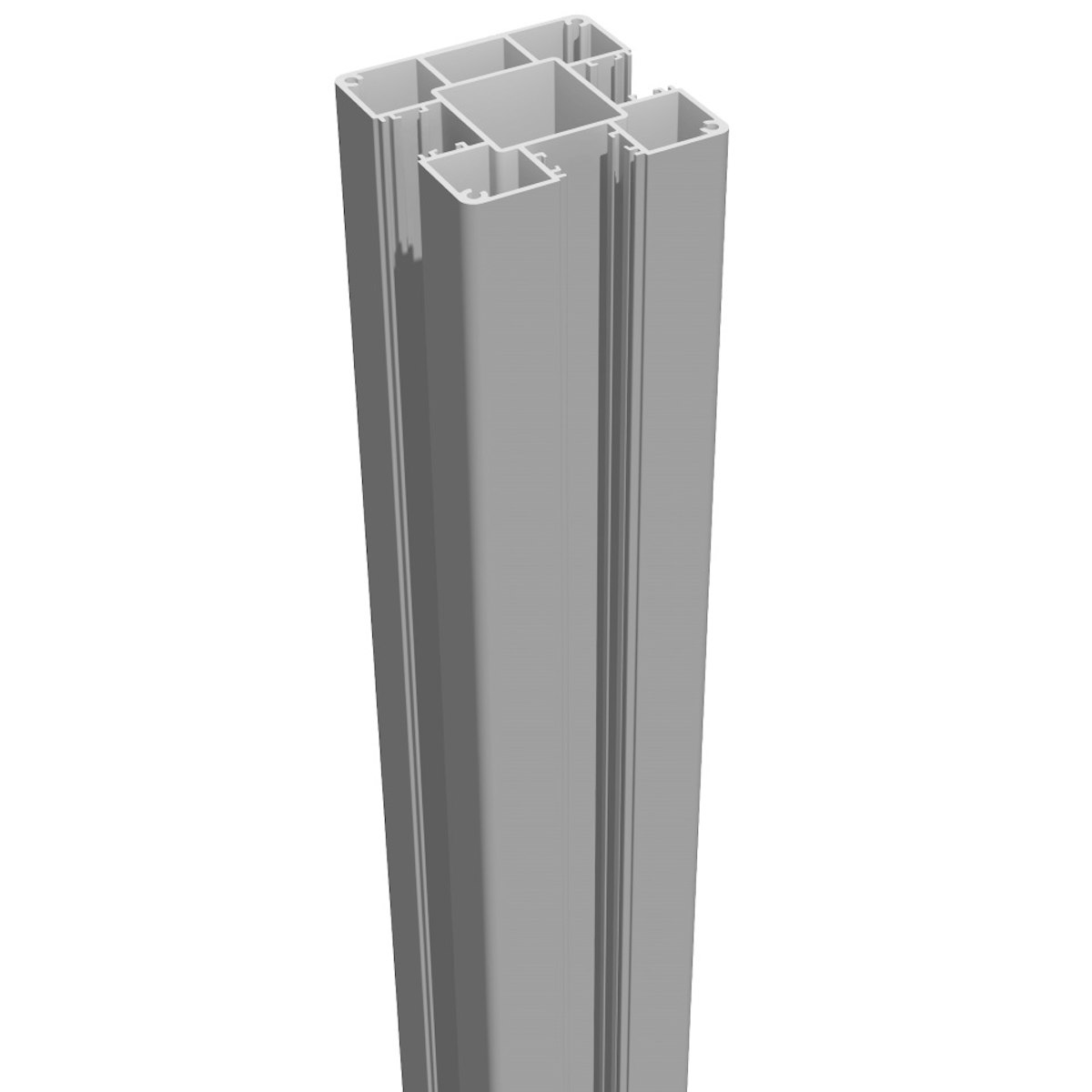 GroJa Lumino Stecksystem Pfosten zum Einbetonieren 7 x 7 cm,  1500mm, silbergrau- Auslaufartikel von GroJa
