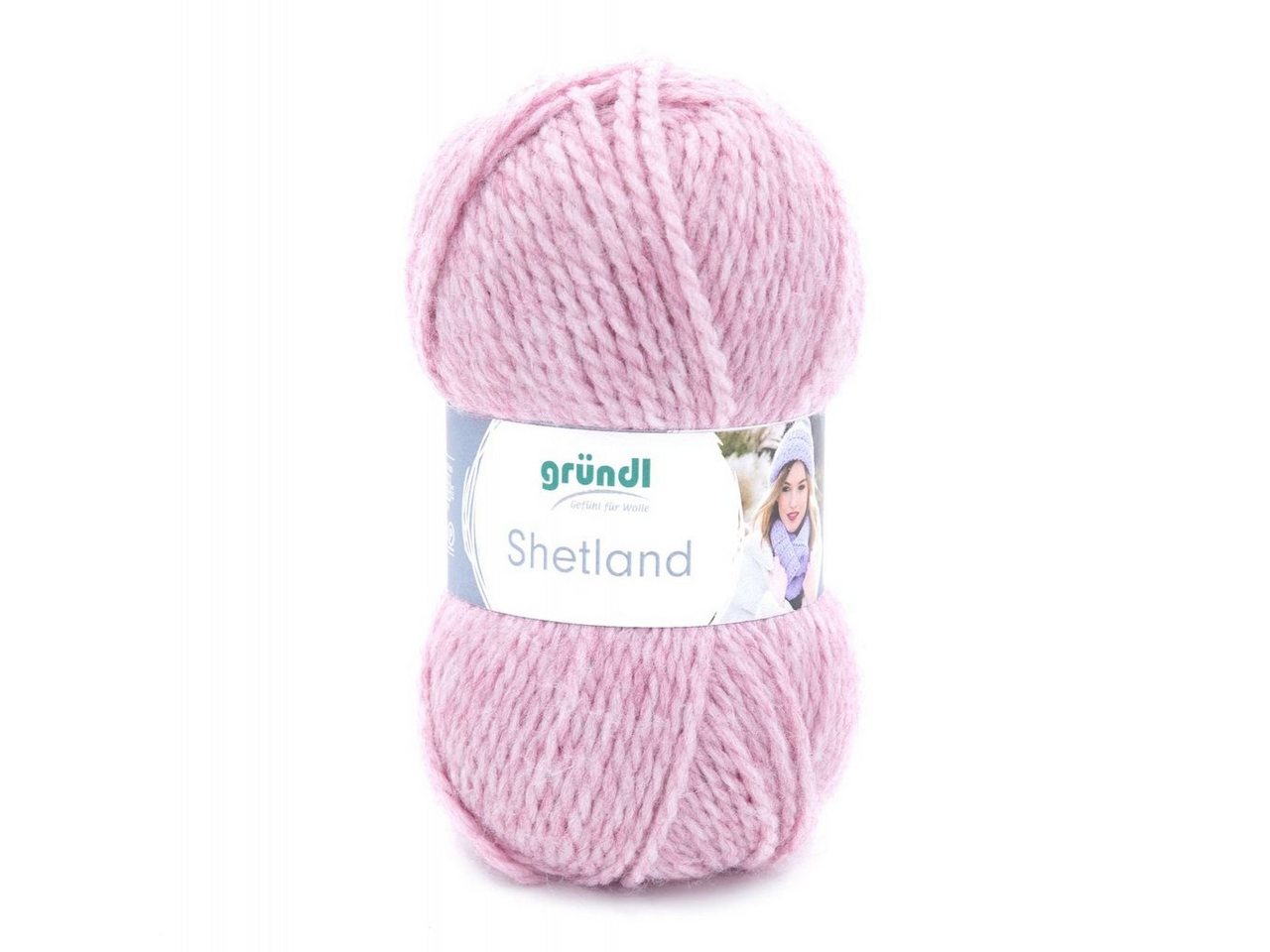 Gründl Gründl Wolle Shetland 100 g rose melange 100 g Häkelwolle von Gründl