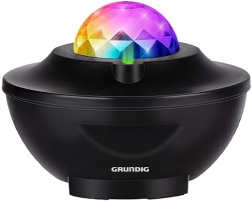 Grundig Sternenhimmel Projektor - Nachtlicht mit 10 LED Farben - Galaxy Projector Inkl Bluetooth Funktion - Fernbedienung und USB-Ladekabel von GRUNDIG