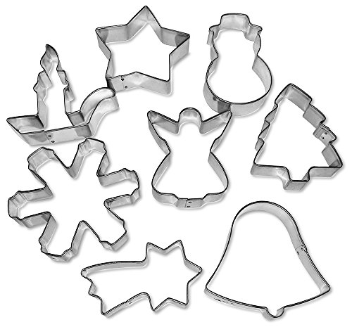 Guardini Feiern Ring mit 8 Ausstechformen Weihnachten, Stahl, Silber, 24 Einheiten von Guardini
