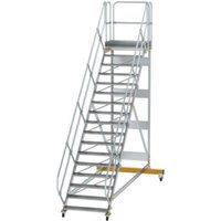 MUNK Günzburger Steigtechnik Aluminium-Plattformtreppe fahrbar 45° 17 Stufen von MUNK