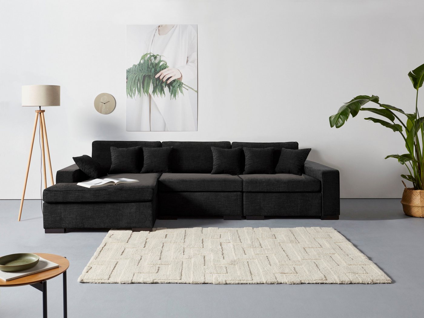 Guido Maria Kretschmer Home&Living Ottomane Skara L-Form, Lounge-Sofa mit Federkernpolsterung, in vielen Bezugsvarianten von Guido Maria Kretschmer Home&Living