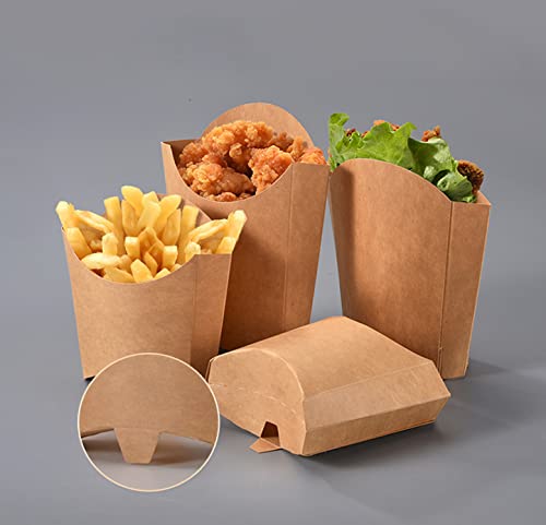 Pommes Körbchen,Kraftpapier Pommes Frites Halter Tassen - 50 StüCk Snack-Container Paperboard Snack Cup Pommeshalter Bubble Waffeleisen TüTen FüR Frites Becher Frozen Dessert Supplies Backen Kuchen von Guidre