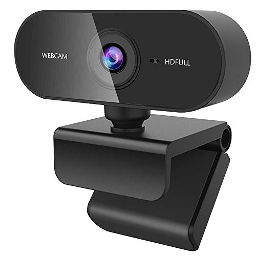 Dewanxin Webcam, USB Full HD 1080P Webcam mit geräuschunterdrückendem Mikrofon PC Laptop Desktop Webkamera mit 360 ° drehbarem Base Plug & Play für Videoanrufe, Live-Streaming, Spiele und Konferenzen von Guijiyi