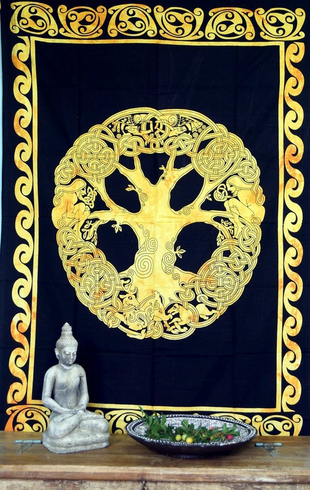Tagesdecke Boho-Style Wandbehang, indische Tagesdecke -.., Guru-Shop von Guru-Shop