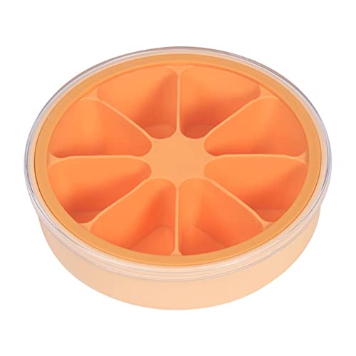 Gusengo Kreative Eiswürfelform - Orangefarbene Eiswürfelbox - Orangefarbene Eiswürfelbox, großes Fassungsvermögen, leicht zu lösen, Flexibler Eiswürfelbereiter für Zuhause, Küche, Bar, Whisky von Gusengo
