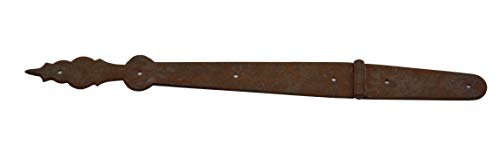 Gussmeister Kistenband Werfgehänge antik, Eisen geschmiedet rostig, IRR7308, 48 cm von Gussmeister