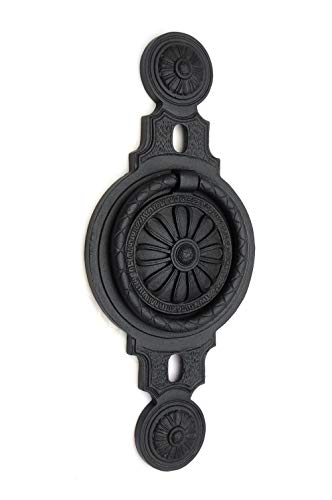 Türklopfer antik, reich verziert, groß, handgefertigt aus Eisen, schwarz | EW018 von Gussmeister