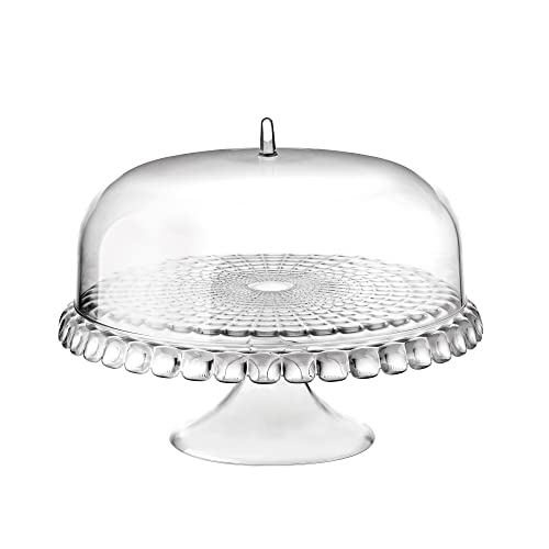 Guzzini - Tiffany, Tortenplatte Mit Fuß Und Haube - Transparent, Ø36 x h28 cm - 19940000 von Guzzini