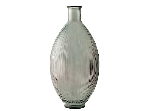 H&h vaso ares in vetro riciclato grigio h 59 cm von H+H