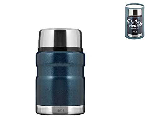 H&h porta vivande in acciaio inox - blu lt 0,5 von H+H