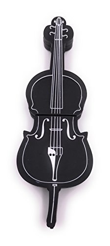 H-Customs Cello Bass Geige schwarz USB Stick 8GB 16GB 32GB USB 2.0/64 GB von H-Customs