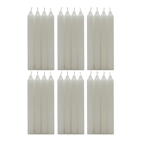H Hansel Home - Leuchterkerzen 24 Stück, Kronkerzen Durchmesser 1.8 cm, Länge 17.5 cm, weiße Farbe von H HANSEL HOME