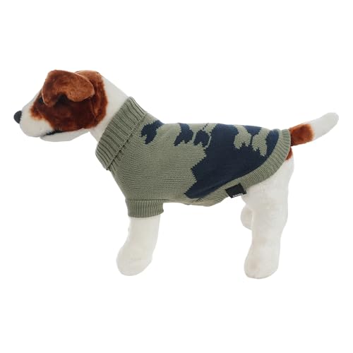 Warme Hundepullover für Kleine und Mittelgroße Hunde, Winterstrickpullover für Hunde und Haustiere - Grün und Blau, S von H HANSEL HOME