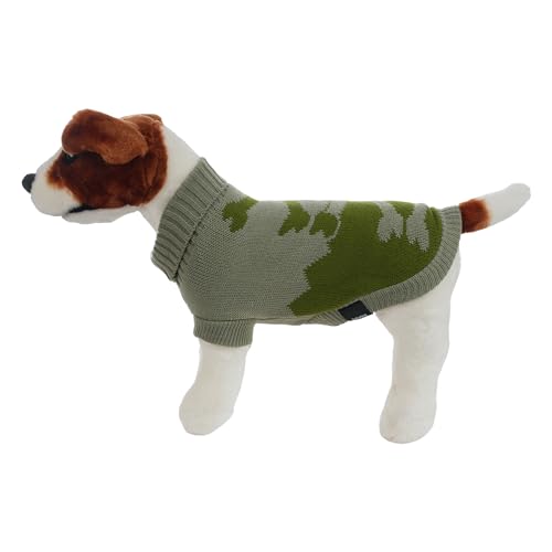 Warme Hundepullover für Kleine und Mittelgroße Hunde, Winterstrickpullover für Hunde und Haustiere - Grün und Hellgrün, M von H HANSEL HOME