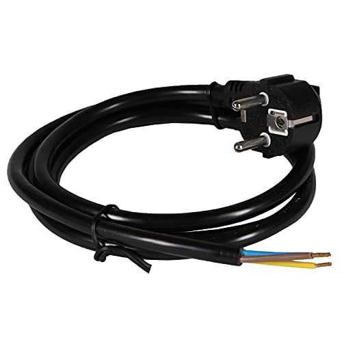 Anschlussleitung schwarz mit Schukostecker Gerätekabel Anschlußkabel Stromkabel 3m Kabel von H4L