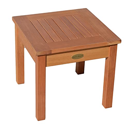 H4L Gartentisch Teak-Look 40 x 40 cm Holztisch Beistelltisch Eukalyptus FSC Balkontisch von H4L
