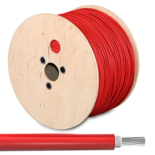 Solarkabel Solarleitung PV Leitung 4mm² Rot Schwarz 1-100m Photovoltaik Kabel Kupfer Anschlußkabel Stromkabel (50m-Rot) von H4L