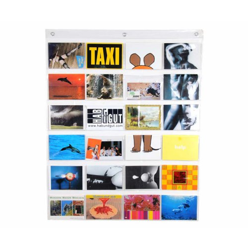 HAB & GUT -DV009- Fotovorhang, Taschenvorhang mit 24 Taschen, DIY Adventskalender Taschen: 10 x 15,5cm Gesamt: 79 x 63 cm (HxB) von HAB & GUT