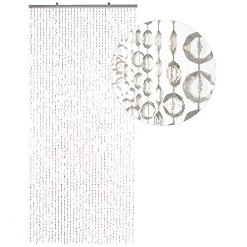 HAB & GUT Türvorhang DIAMANTEN klar XL 100 x 220 Perlenvorhang Pailettenvorhang von HAB & GUT