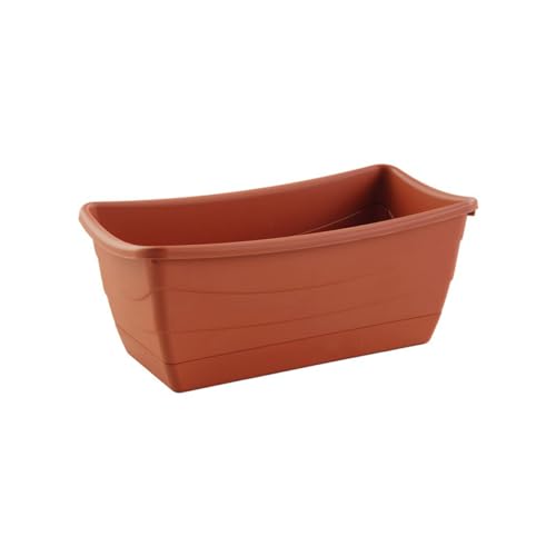 HAC24 Pflanzschale Eckig aus Kunststoff Terracotta 26 x 13 cm Blumenkasten Blumentopf Pflanzentopf Pflanzgefäß von HAC24