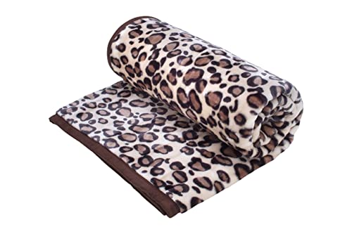 HAFIX® Kuscheldecke Tagesdecke - Leopard - Wolldecke Überwurfdecke in 160x220cm für wohlige Wärme auf dem Sofa und im Bett 100% Polyester. von HAFIX