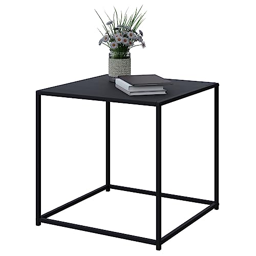 Konsolentisch Beistelltisch 55x55x55 Metall schwarz matt Cube Würfel Quarder Tisch modern zeitlos von HAGO