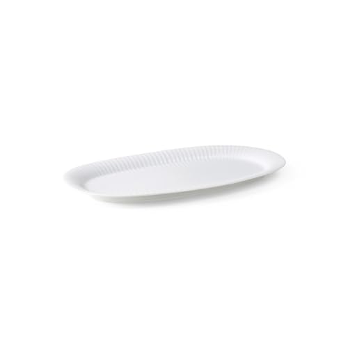 Kähler Weiss Hammershoi Ovale Servierplatte aus Porzellan hergestellt, in der Farbe: Weiß, Maße: 3 x 40 x 22.5 cm, 692221 von HAK Kähler