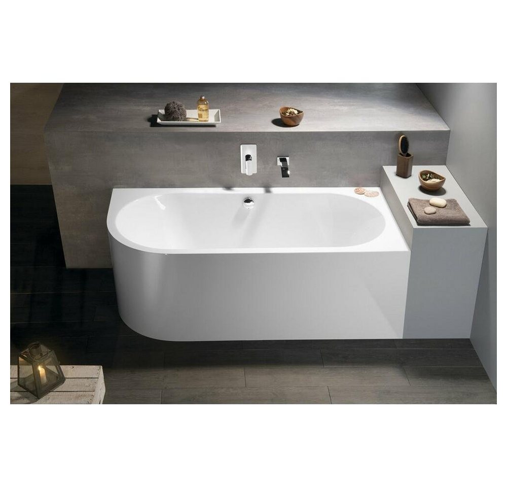 HAK Badewanne VIVA R MONOLITH asymmetrische Badewanne 180x75x60cm, rechts, weiß, (1-tlg) von HAK