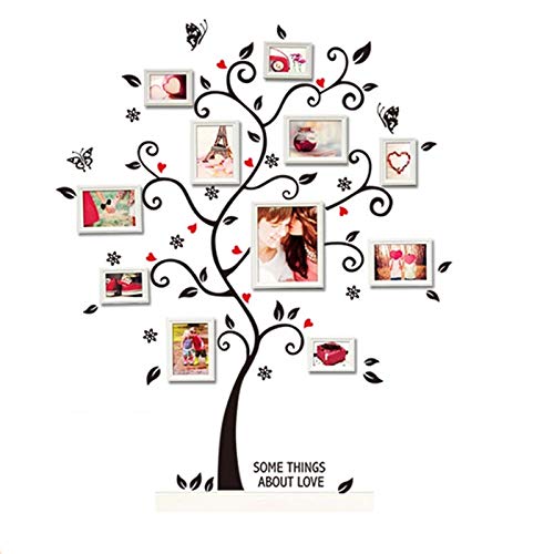 HALLOBO® Wandtattoo Fotobaum Wandaufkleber Baum Familienbaum Wandsticker Wall Sticker Wohnzimmer Schlafzimmer Deko Korridor Esszimmer Kinderzimmer von HALLOBO