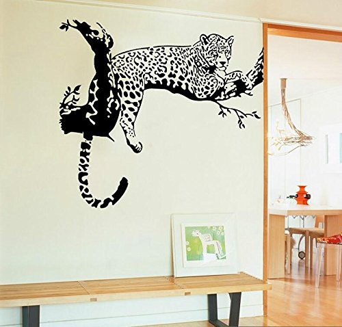 HALLOBO® Wandtattoo Leopard Wandaufkleber Wohnzimmer Schlafzimmer WandSticker Wall Sticker Deko von HALLOBO