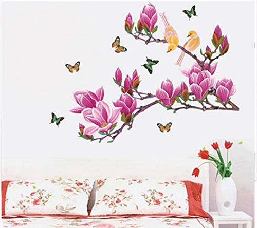 HALLOBO® Wandtattoo Wandaufkleber XXL Magnolie Blumen Magnolia Wandsticker Wall Sticker Wohnzimmer Schlafzimmer Wand Deko von HALLOBO