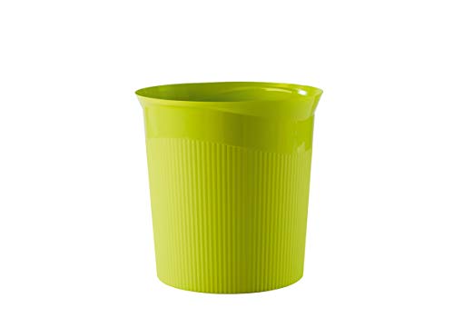 HAN Papierkorb Re-LOOP, 1 Stück, nachhaltig und umweltfreundlich 100% recycled, 13 Liter Volumen, junges Design, schick und stabil, 18148-950, lemon von HAN