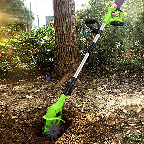 Akku-Elektro-Grubber, 20 V, 250 U/min, Akku-Gartenfräse, verstellbare Grifflänge, Motorhacken zum Graben, Unkrautbeseitigung und mehr von HAONIY