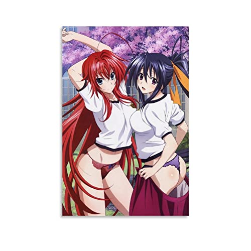 HAPPOW Anime-Poster Hot Girl High School DXD Hot Anime Charaktere Female Poster Dekorative Malerei Leinwand Wandkunst Dekor für Zuhause Schlafzimmer Dekor Poster 60 x 90 cm von HAPPOW