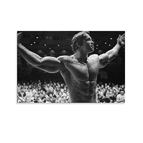 HAPPOW Arnold Schwarzenegger Mr Olympia Poster Dekorative Malerei Leinwand Wandposter und Kunstbild Druck Moderne Familienzimmer Schlafzimmer Dekor Poster 40 x 60 cm von HAPPOW