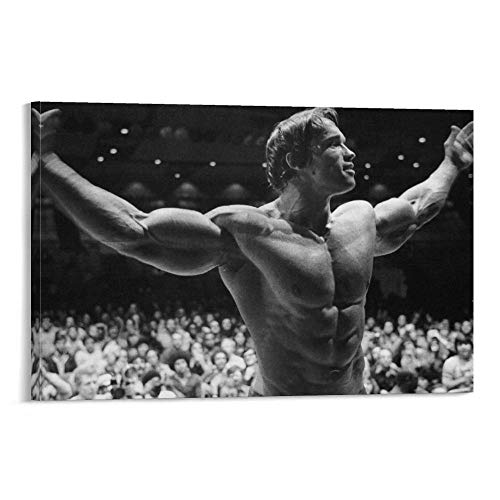 HAPPOW Arnold Schwarzenegger Mr Olympia Poster Dekorative Malerei Leinwand Wandposter und Kunstbild Druck Moderne Familienzimmer Schlafzimmer Dekor Poster 40 x 60 cm von HAPPOW