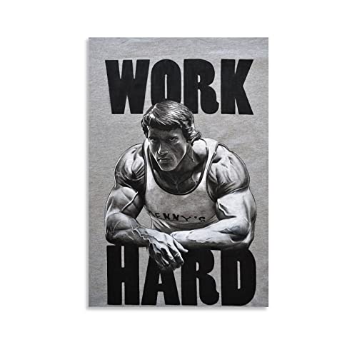 HAPPOW Arnold Schwarzenegger Poster, dekoratives Gemälde, Leinwand, Wandkunst, Dekoration für Zuhause, Schlafzimmer, 50 x 75 cm von HAPPOW