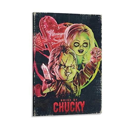 Horror-Film-Poster, Braut von Chucky, dekoratives Gemälde, Leinwand, Wandkunst, Dekoration für Zuhause, Schlafzimmer, Dekoration, Poster, 20 x 30 cm von HAPPOW