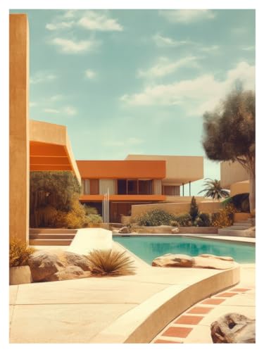 HARTMAN AI Poster – Villa California 01 (30 x 40 cm) von HARTMAN AI