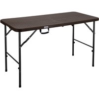 Hattoro - Campingtisch Klapptisch Buffettisch Gartentisch Koffer 120 cm Braun von HATTORO