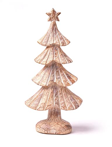 HAUCOZE Weihnachten Figuren Skulptur Modern Dekor Arts Tannenbaum Statue Geschenk Wohnzimmer Kunst Polyresin Ornament 29cm von HAUCOZE