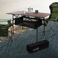 Campingtisch faltbar, 118x55x64,5 cm, Braun, Klapptisch aus Aluminium - Hauki von HAUKI