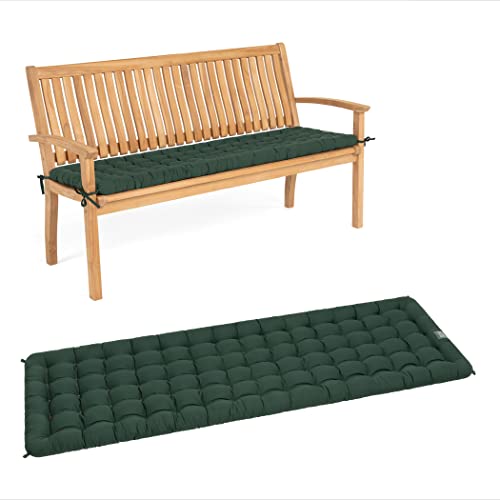 HAVE A SEAT Living - Gartenbank Auflage, Bequemes Sitzbank Polster - Orthopädisches Bank Sitzkissen, Waschbar bis 95°C, Made in Germany (Moosgrün, 110x48 cm - 1x) von HAVE A SEAT Living