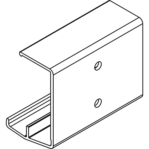 HAWA Combino 65 H IS Blenden Clip-Teil (Schiebetürbeschlag), für Holzblende, Alu gelocht eloxiert von HAWA