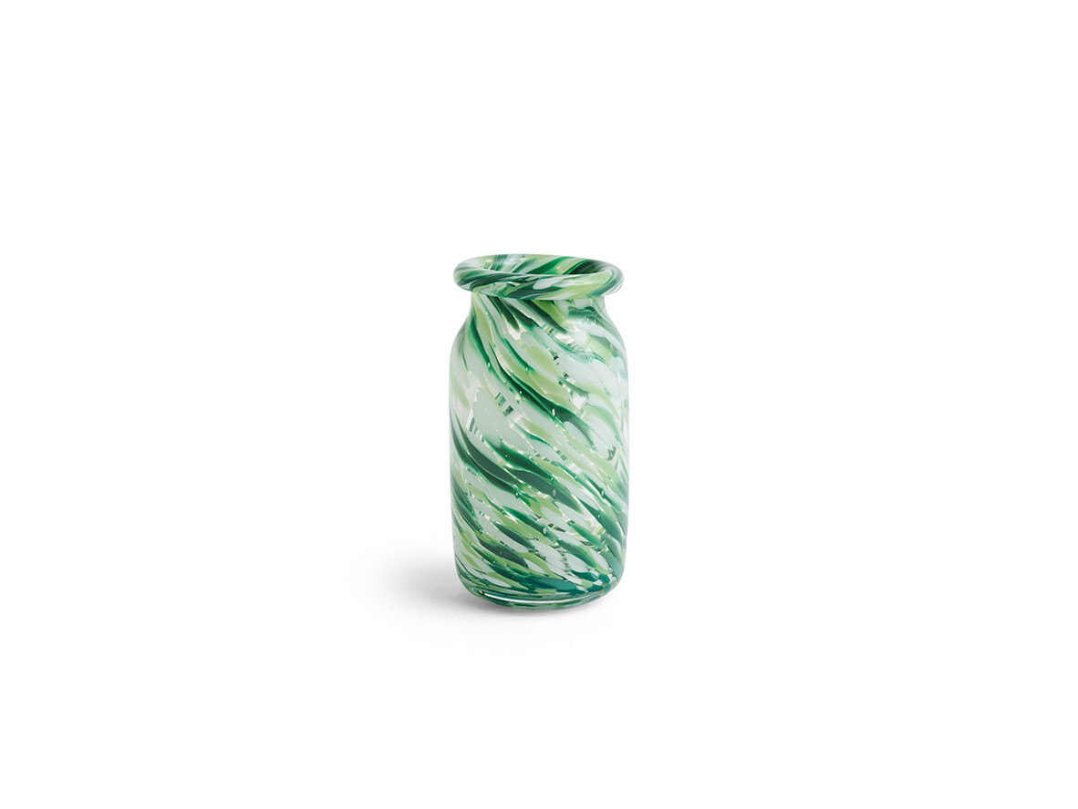 HAY - Splash Vase Roll Neck Small Green Swirl Hay von HAY