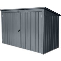 3er Mülltonnenbox mit Abdeckung 3 x 240L anthrazit von HC Garten & Freizeit