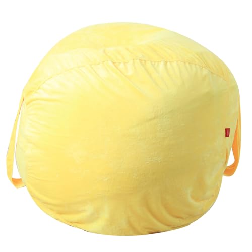 HCDZF Kuscheltier Sitzsack Aufbewahrung Abdeckung,Spielzeug Aufbewharungstasche für Kinderzimmer Sitzsack zum Organisieren,Gelb,16 inch von HCDZF
