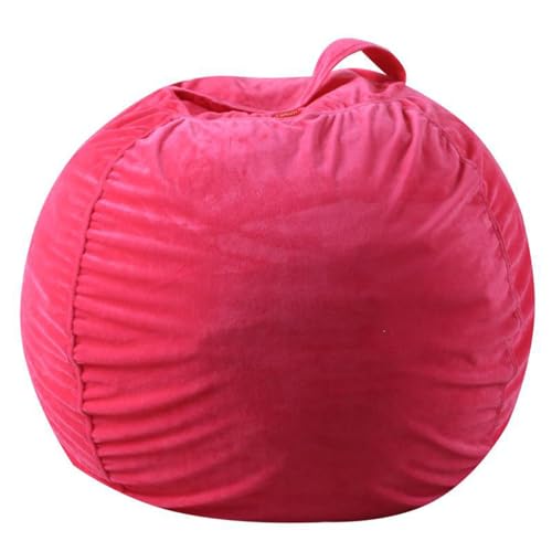 HCDZF Kuscheltier Sitzsack Aufbewahrung Abdeckung,Spielzeug Aufbewharungstasche für Kinderzimmer Sitzsack zum Organisieren,Rot,18 inch von HCDZF