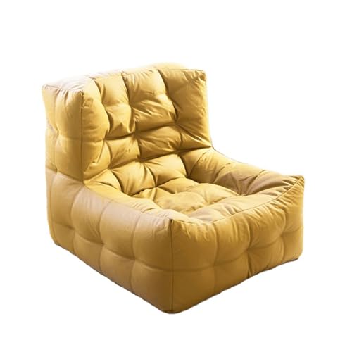 HCDZF Sitzsack Sessel, Sitzsack Erwachsene mit Füllung für das Wohnzimmer, Riesensitzsack,Gelb von HCDZF